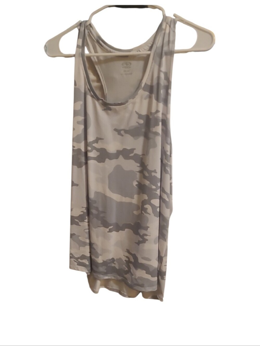 Athletic Works Gray Camo Racerback Tank Top